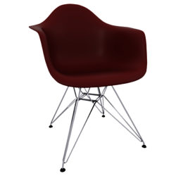 Vitra Eames DAR 43cm Armchair Oxide Red / Chrome